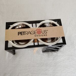Petrageous Designs Brand~Raised Pet Bowls. Small-Medium Dogs Or Cat